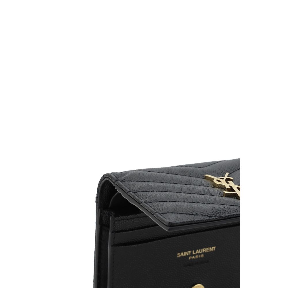Saint Laurent Black Lamb Ovis Aries Aries Wallet