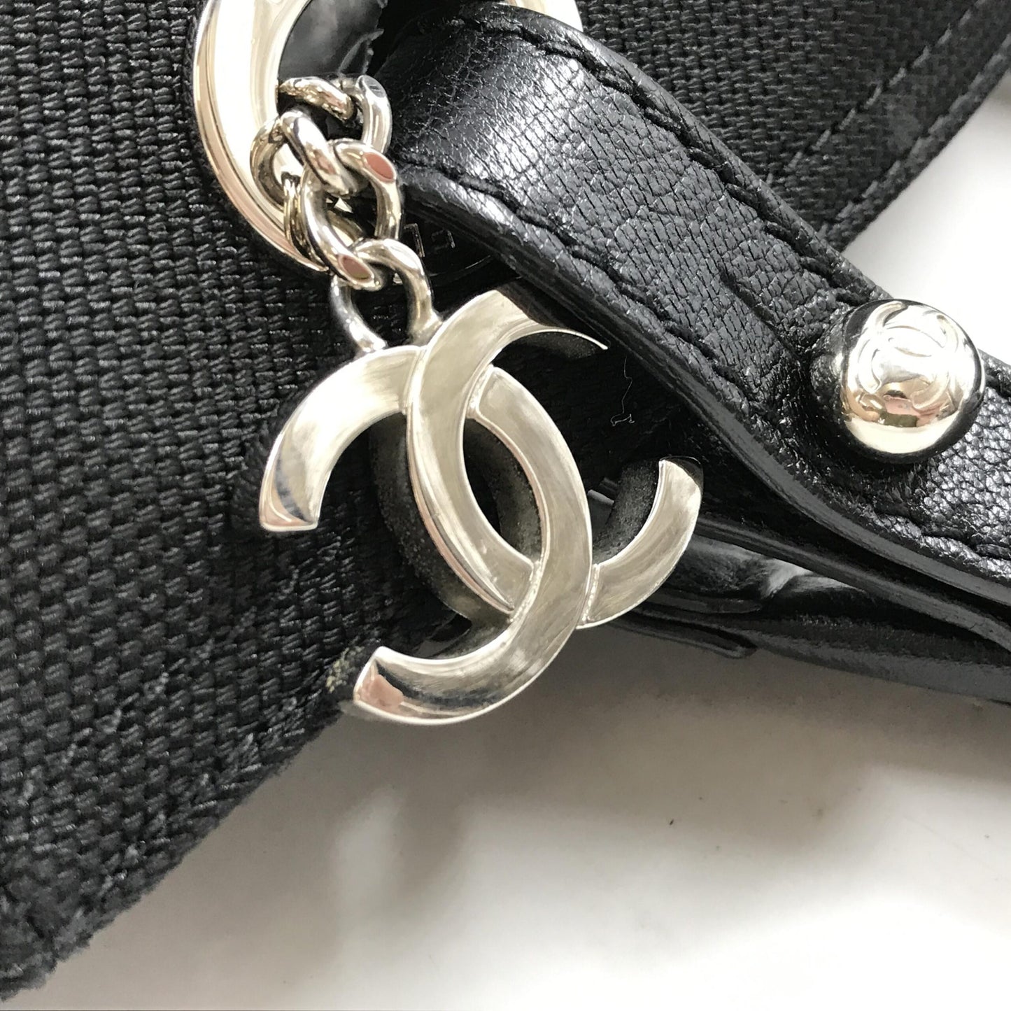 Chanel Black Canvas Paris-Biarritz Tote PM Handbag
