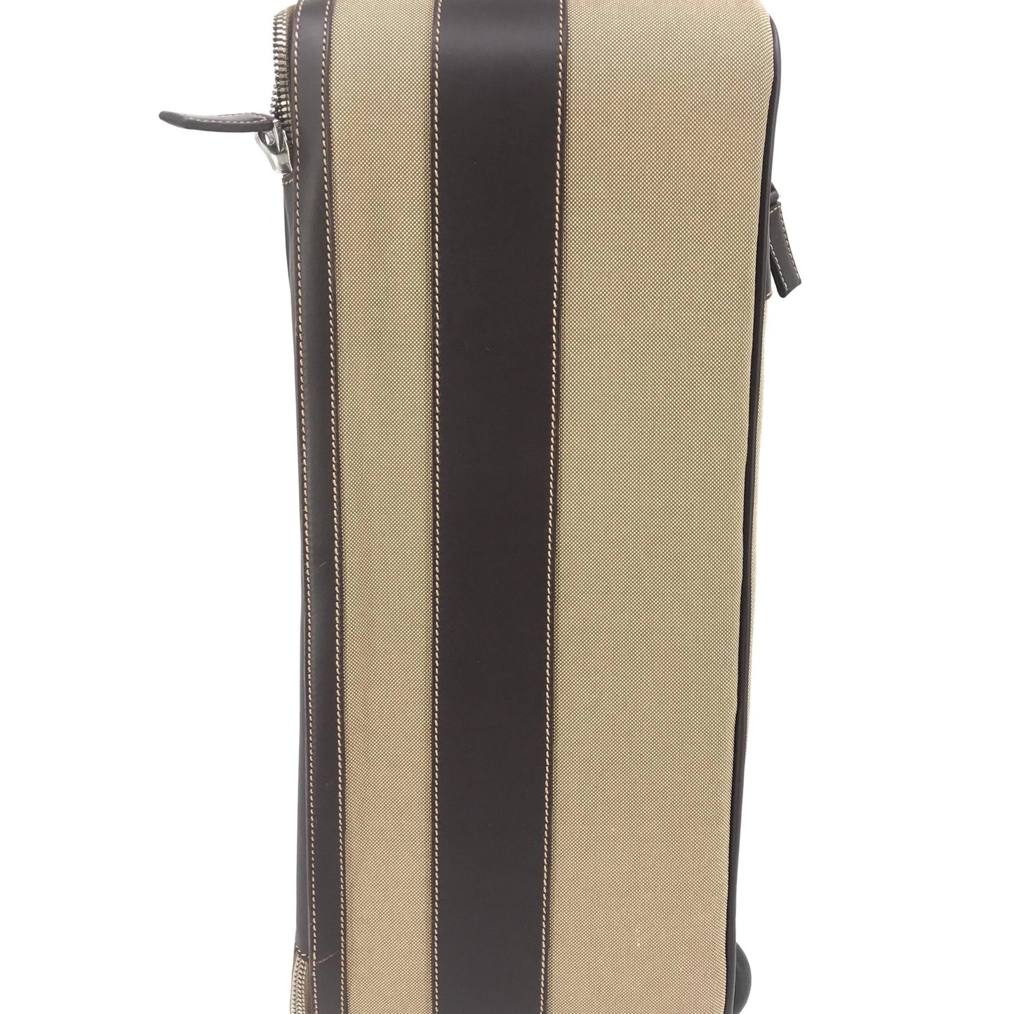 Prada Jacquard Canvas Leather Suitcase