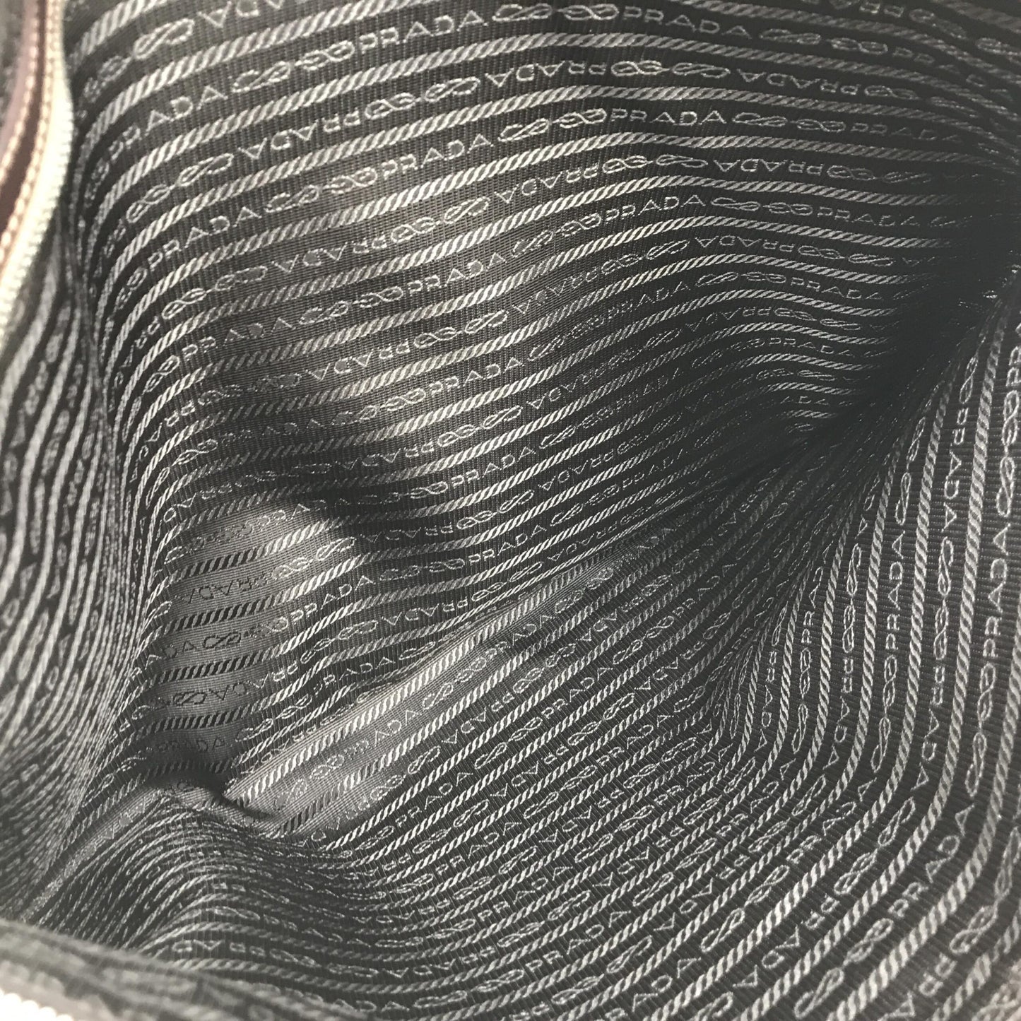 Prada Jacquard Canvas Leather Suitcase