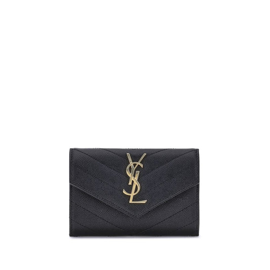 Saint Laurent Black Calf Leather Bos Taurus Wallet
