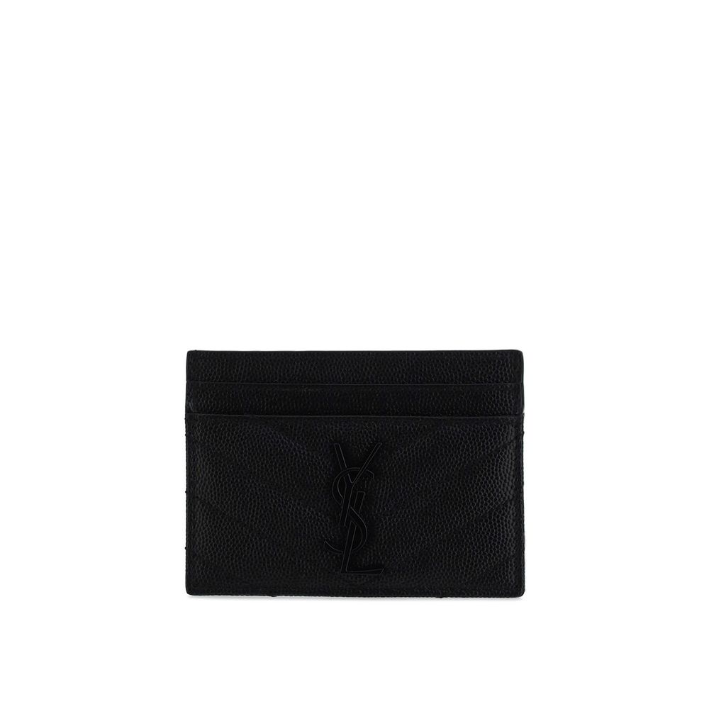 Saint Laurent Black Calf Leather Bos Taurus Wallet